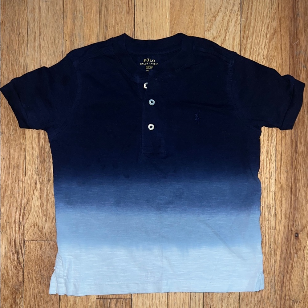 Polo by Ralph Lauren Toddler Boys Navy and Light Blue Ombre Tee